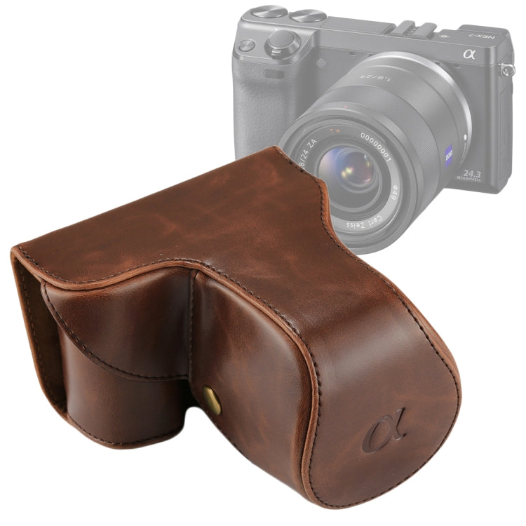 กระเป๋าใส่กล้องหนัง PU แบบเต็มตัวพร้อมสายคล้องสำหรับ Sony NEX 7 / F3 (เลนส์ 18-55 มม.), For Sony NEX 7 / F3, For Sony NEX 7