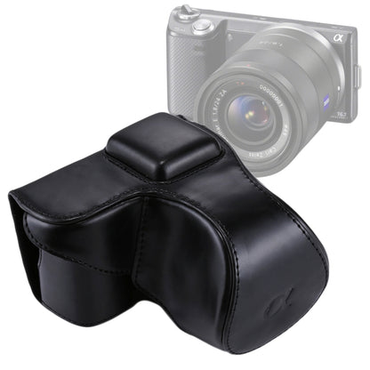 กระเป๋าใส่กล้องหนัง PU แบบเต็มตัวพร้อมสายคล้องสำหรับ Sony NEX 5N / 5R / 5T (เลนส์ 16-50 มม. / 18-55 มม.), For Sony NEX 5N