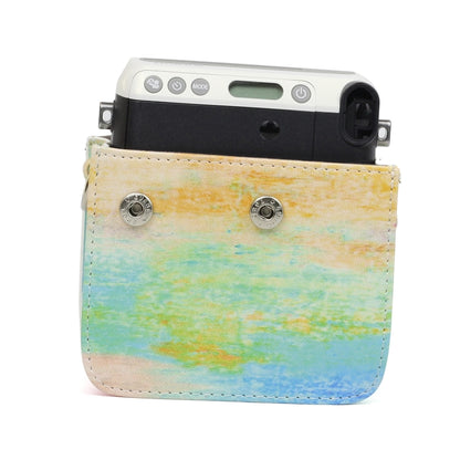 ภาพวาดสีน้ำมันสีรุ้งรูปแบบหนัง PU ป้องกันกระเป๋ากล้องสำหรับกล้อง FUJIFILM Instax Mini70, Rainbow Oil painting