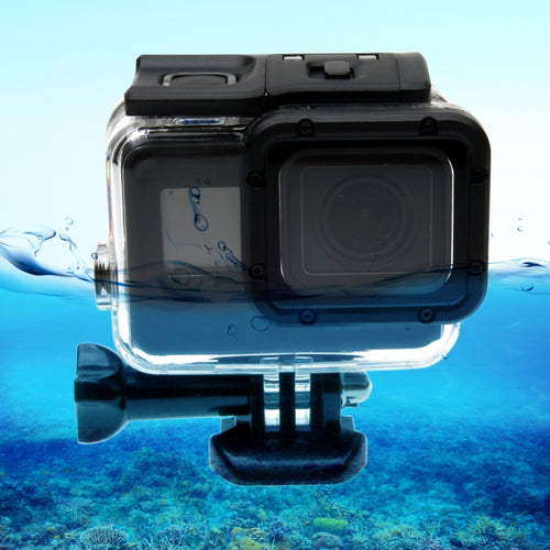 สำหรับ GoPro HERO6 / 5 เคสกันน้ำ 30 ม. ฝาครอบด้านหลังกลวงพร้อมหัวเข็มขัดและสกรูพื้นฐานไม่จำเป็นต้องถอดเลนส์ (GP413), Housing Case+ Back cover