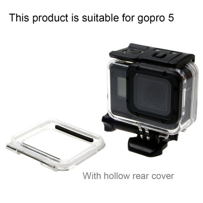 สำหรับ GoPro HERO6 / 5 เคสกันน้ำ 30 ม. ฝาครอบด้านหลังกลวงพร้อมหัวเข็มขัดและสกรูพื้นฐานไม่จำเป็นต้องถอดเลนส์ (GP413), Housing Case+ Back cover