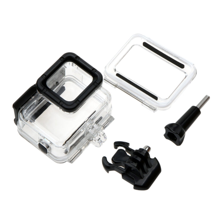 สำหรับ GoPro HERO6 / 5 เคสกันน้ำ 30 ม. ฝาครอบด้านหลังกลวงพร้อมหัวเข็มขัดและสกรูพื้นฐานไม่จำเป็นต้องถอดเลนส์ (GP413), Housing Case+ Back cover