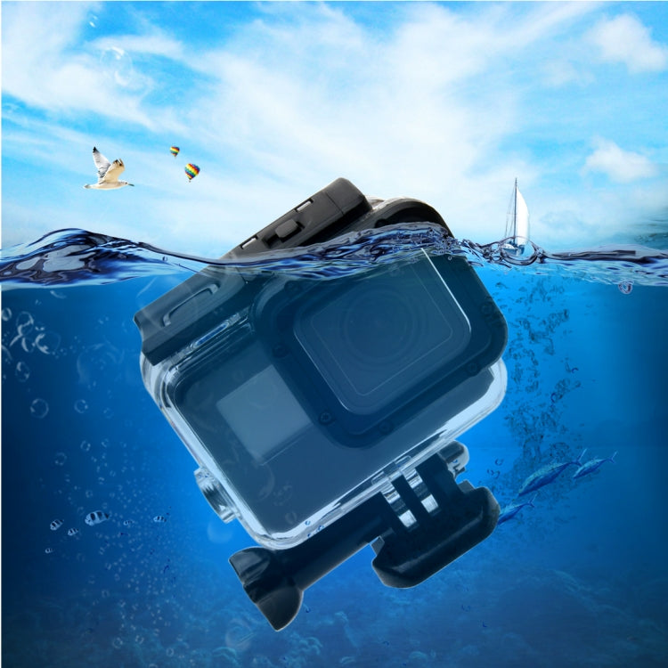 สำหรับ GoPro HERO6 / 5 เคสกันน้ำ 30 ม. ฝาครอบด้านหลังกลวงพร้อมหัวเข็มขัดและสกรูพื้นฐานไม่จำเป็นต้องถอดเลนส์ (GP413), Housing Case+ Back cover