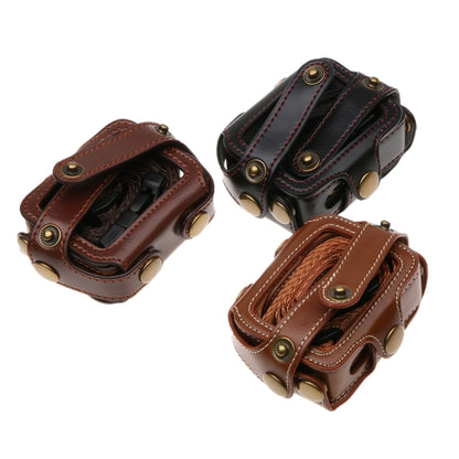 สำหรับ GoPro HERO7 Black / 6/5 เคสหนัง PU พร้อมสายคล้องคอและปุ่ม, PU Leather (Brown), PU Leather (Coffee), PU Leather (Black)