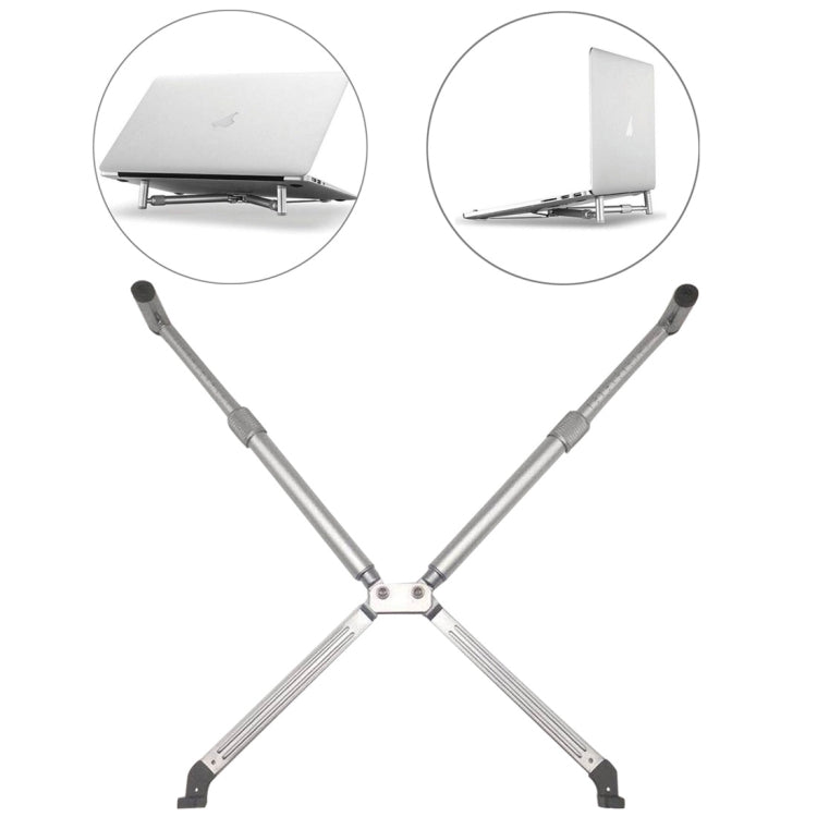 อลูมิเนียมอัลลอยด์สากล Cooling Stand ความสูงพับได้ผู้ถือ Extender สำหรับโน้ตบุ๊ก iPad PC ขนาด 12-17 นิ้ว