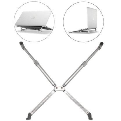 อลูมิเนียมอัลลอยด์สากล Cooling Stand ความสูงพับได้ผู้ถือ Extender สำหรับโน้ตบุ๊ก iPad PC ขนาด 12-17 นิ้ว
