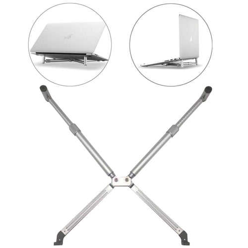 อลูมิเนียมอัลลอยด์สากล Cooling Stand ความสูงพับได้ผู้ถือ Extender สำหรับโน้ตบุ๊ก iPad PC ขนาด 12-17 นิ้ว