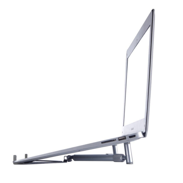 อลูมิเนียมอัลลอยด์สากล Cooling Stand ความสูงพับได้ผู้ถือ Extender สำหรับโน้ตบุ๊ก iPad PC ขนาด 12-17 นิ้ว