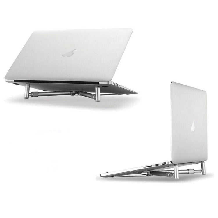 อลูมิเนียมอัลลอยด์สากล Cooling Stand ความสูงพับได้ผู้ถือ Extender สำหรับโน้ตบุ๊ก iPad PC ขนาด 12-17 นิ้ว