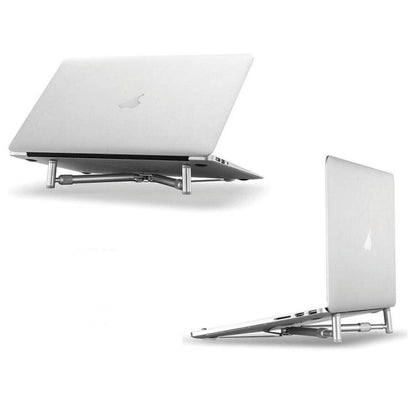 อลูมิเนียมอัลลอยด์สากล Cooling Stand ความสูงพับได้ผู้ถือ Extender สำหรับโน้ตบุ๊ก iPad PC ขนาด 12-17 นิ้ว