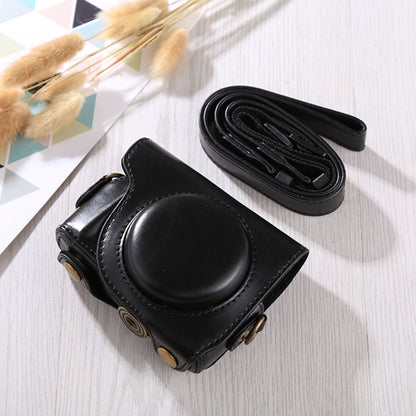 กระเป๋าใส่กล้องหนัง PU แบบเต็มตัวพร้อมสายคล้องสำหรับ Canon G9X / G9X II, For G9X