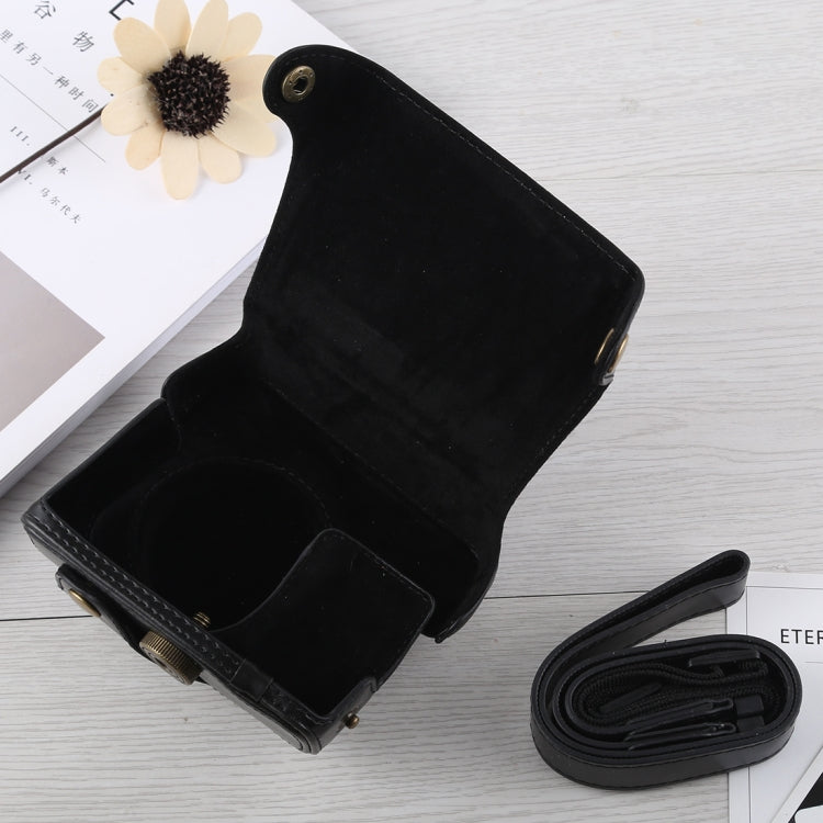 กระเป๋าหนัง PU สำหรับกล้องตัวเต็มพร้อมสายคล้องสำหรับ Canon G16, For G16