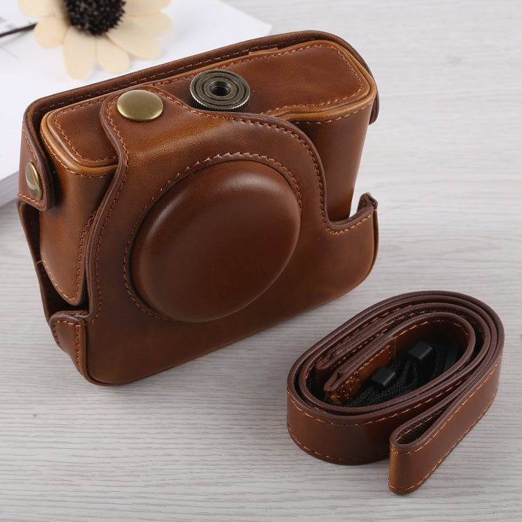 กระเป๋าหนัง PU สำหรับกล้องตัวเต็มพร้อมสายคล้องสำหรับ Canon G16, For G16