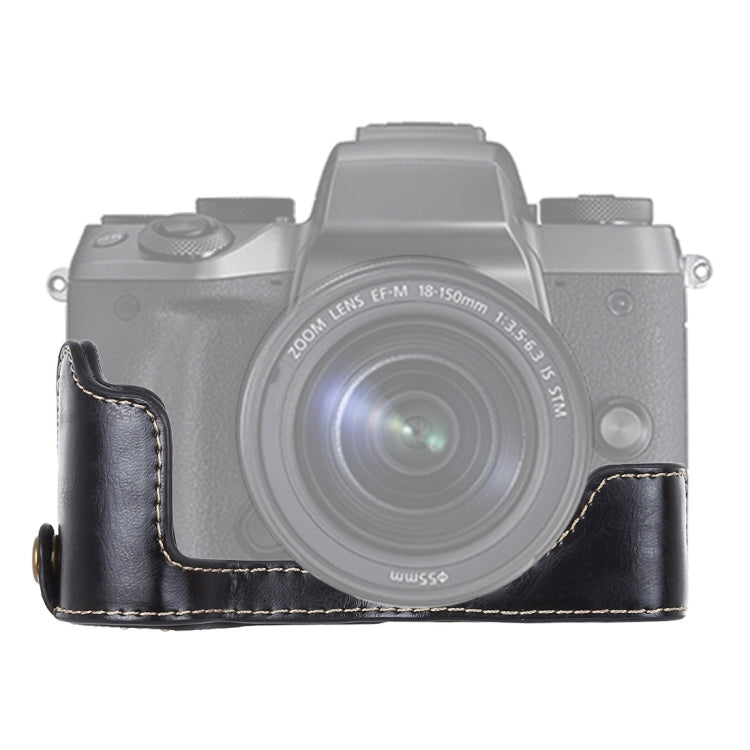 1/4 นิ้วด้ายหนัง PU กล้อง ฐานครึ่งเคสสำหรับ Canon EOS M5, For Canon M5