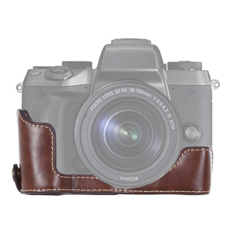1/4 นิ้วด้ายหนัง PU กล้อง ฐานครึ่งเคสสำหรับ Canon EOS M5, For Canon M5
