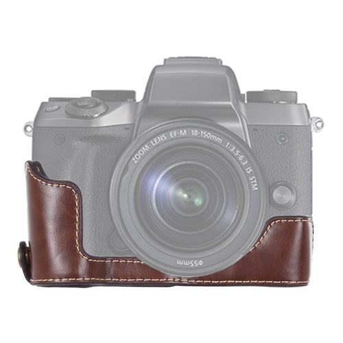 1/4 นิ้วด้ายหนัง PU กล้อง ฐานครึ่งเคสสำหรับ Canon EOS M5, For Canon M5