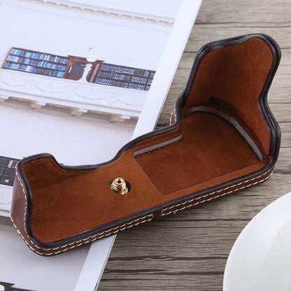 1/4 นิ้วด้ายหนัง PU กล้อง ฐานครึ่งเคสสำหรับ Canon EOS M5, For Canon M5
