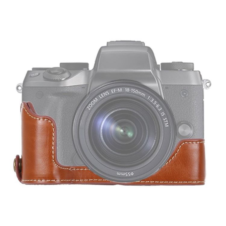 1/4 นิ้วด้ายหนัง PU กล้อง ฐานครึ่งเคสสำหรับ Canon EOS M5, For Canon M5