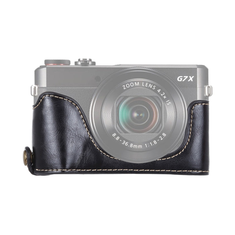 1/4 นิ้วด้ายหนัง PU กล้อง ฐานครึ่งเคสสำหรับ Canon G7 X Mark II, For Canon G7X2