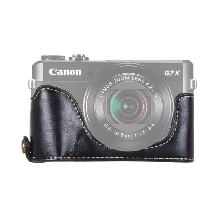 1/4 นิ้วด้ายหนัง PU กล้อง ฐานครึ่งเคสสำหรับ Canon G7 X Mark II, For Canon G7X2