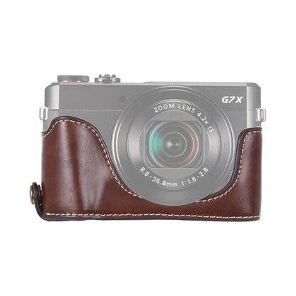 1/4 นิ้วด้ายหนัง PU กล้อง ฐานครึ่งเคสสำหรับ Canon G7 X Mark II, For Canon G7X2