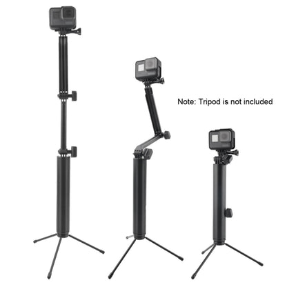 Monopod 3 ทาง + ไม้เซลฟี่แบบเมจิกเมาท์สำหรับ GoPro Hero11 Black / HERO10 Black / HERO9 Black / HERO8 / HERO7 / 6/5/5 เซสชัน / 4 เซสชัน / 4/3+ / 3/2/1, Insta360 ONE R, DJIOsmo Action และกล้องแอคชั่นอื่นๆ ความยาว: 24.5-63 ซม, Length: 24.5-63cm(Black)
