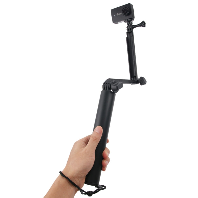 Monopod 3 ทาง + ไม้เซลฟี่แบบเมจิกเมาท์สำหรับ GoPro Hero11 Black / HERO10 Black / HERO9 Black / HERO8 / HERO7 / 6/5/5 เซสชัน / 4 เซสชัน / 4/3+ / 3/2/1, Insta360 ONE R, DJIOsmo Action และกล้องแอคชั่นอื่นๆ ความยาว: 24.5-63 ซม, Length: 24.5-63cm(Black)