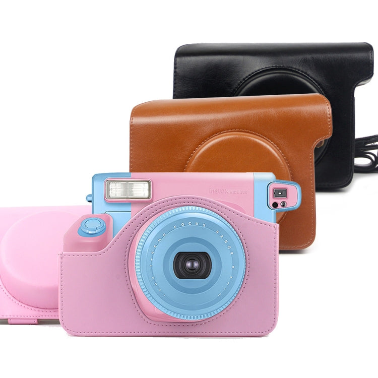 กระเป๋าใส่ซองหนัง PU สไตล์วินเทจสำหรับกล้องโพลารอยด์ W300 พร้อมสายสะพายไหล่ปรับได้, W300