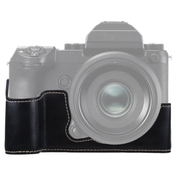 1/4 นิ้วด้ายหนัง PU กล้อง ฐานครึ่งเคสสำหรับ FUJIFILM GFX 50S, For FUJIFILM GFX 50S