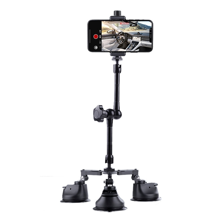 ถ้วยดูดแบบสามขา แรงเสียดทานที่ชัดเจน มายากล แขนยึดโทรศัพท์, Tri-leg Suction Cup Magic Arm