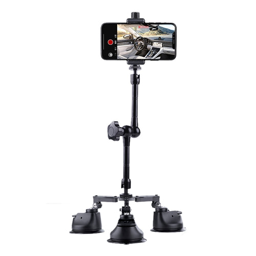 ถ้วยดูดแบบสามขา แรงเสียดทานที่ชัดเจน มายากล แขนยึดโทรศัพท์, Tri-leg Suction Cup Magic Arm