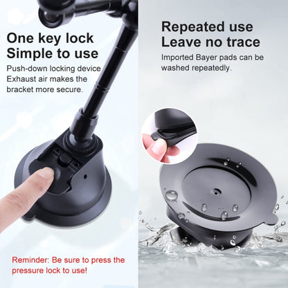 ถ้วยดูดแบบสามขา แรงเสียดทานที่ชัดเจน มายากล แขนยึดโทรศัพท์, Tri-leg Suction Cup Magic Arm