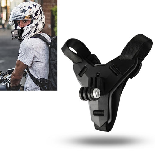 เข็มขัดติดหมวกกันน็อคสำหรับ GoPro Hero11 สีดำ / HERO10 สีดำ / 9 สีดำ / 8 สีดำ / 7 / 6 / 5 / 5 เซสชัน / 4 เซสชัน / 4 /3+ / 3 /2 /1, DJI Osmo Action และกล้องแอ็คชั่นอื่น ๆ