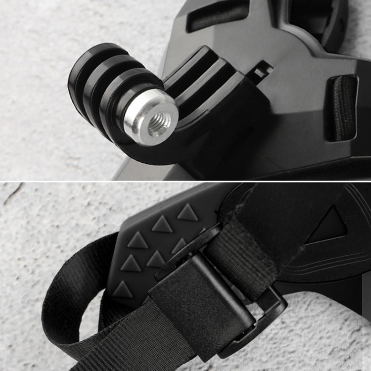 เข็มขัดติดหมวกกันน็อคสำหรับ GoPro Hero11 สีดำ / HERO10 สีดำ / 9 สีดำ / 8 สีดำ / 7 / 6 / 5 / 5 เซสชัน / 4 เซสชัน / 4 /3+ / 3 /2 /1, DJI Osmo Action และกล้องแอ็คชั่นอื่น ๆ