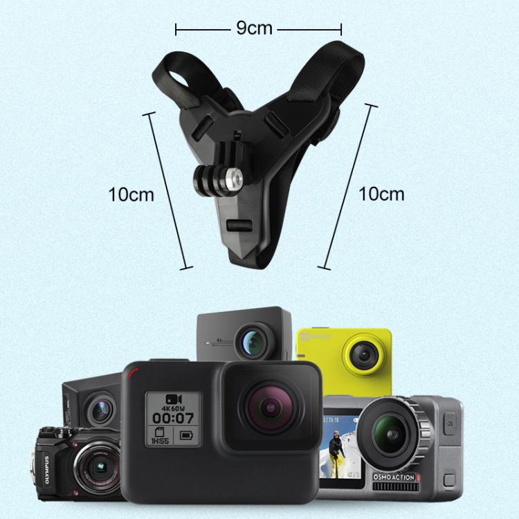 เข็มขัดติดหมวกกันน็อคสำหรับ GoPro Hero11 สีดำ / HERO10 สีดำ / 9 สีดำ / 8 สีดำ / 7 / 6 / 5 / 5 เซสชัน / 4 เซสชัน / 4 /3+ / 3 /2 /1, DJI Osmo Action และกล้องแอ็คชั่นอื่น ๆ