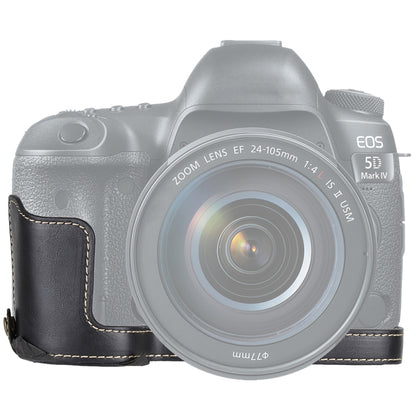 1/4 นิ้วด้ายหนัง PU กล้อง ฐานครึ่งเคสสำหรับ Canon EOS 5D Mark IV / 5D Mark III, For Canon 5D4