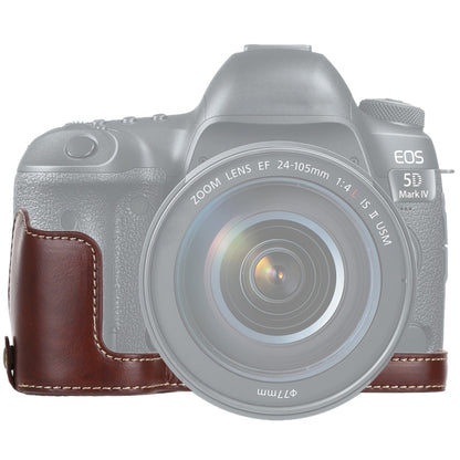 1/4 นิ้วด้ายหนัง PU กล้อง ฐานครึ่งเคสสำหรับ Canon EOS 5D Mark IV / 5D Mark III, For Canon 5D4