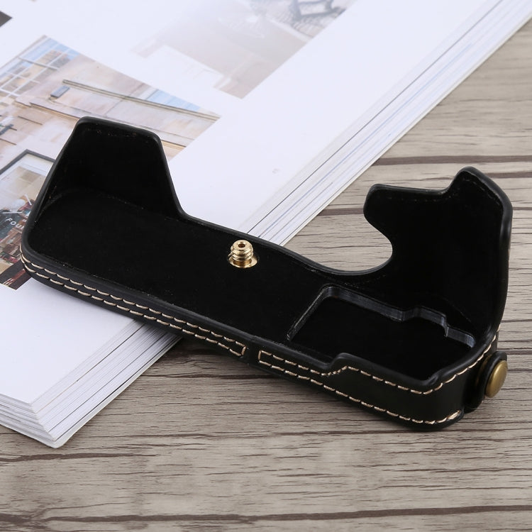 1/4 นิ้วด้ายหนัง PU กล้อง Half Case Base สำหรับ Olympus EM5 / EM5 Mark II, For Olympus EM5
