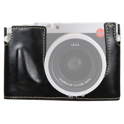 1/4 นิ้วด้ายกล้องหนัง PU ครึ่งเคสสำหรับ Leica Q (Typ 116), For Leica Q
