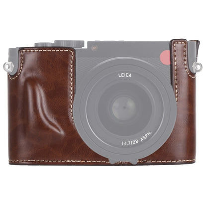 1/4 นิ้วด้ายกล้องหนัง PU ครึ่งเคสสำหรับ Leica Q (Typ 116), For Leica Q