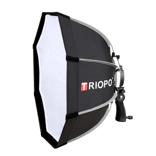 TRIOPO KS90 90 ซม.โดม Speedlite แฟลชแปดเหลี่ยม Parabolic Softbox Diffuser พร้อม Bracket Mount Handle สำหรับ Speedlite, KS90