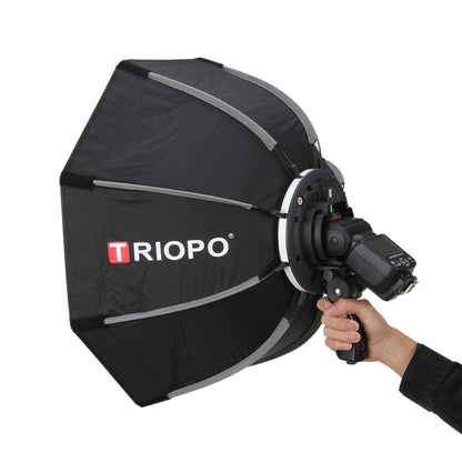 TRIOPO KS90 90 ซม.โดม Speedlite แฟลชแปดเหลี่ยม Parabolic Softbox Diffuser พร้อม Bracket Mount Handle สำหรับ Speedlite, KS90
