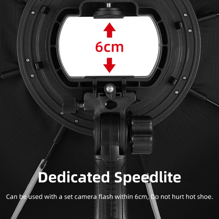 TRIOPO KS90 90 ซม.โดม Speedlite แฟลชแปดเหลี่ยม Parabolic Softbox Diffuser พร้อม Bracket Mount Handle สำหรับ Speedlite, KS90