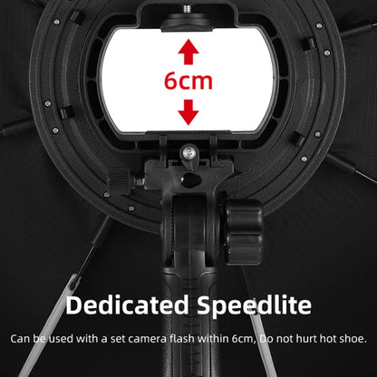 TRIOPO KS90 90 ซม.โดม Speedlite แฟลชแปดเหลี่ยม Parabolic Softbox Diffuser พร้อม Bracket Mount Handle สำหรับ Speedlite, KS90