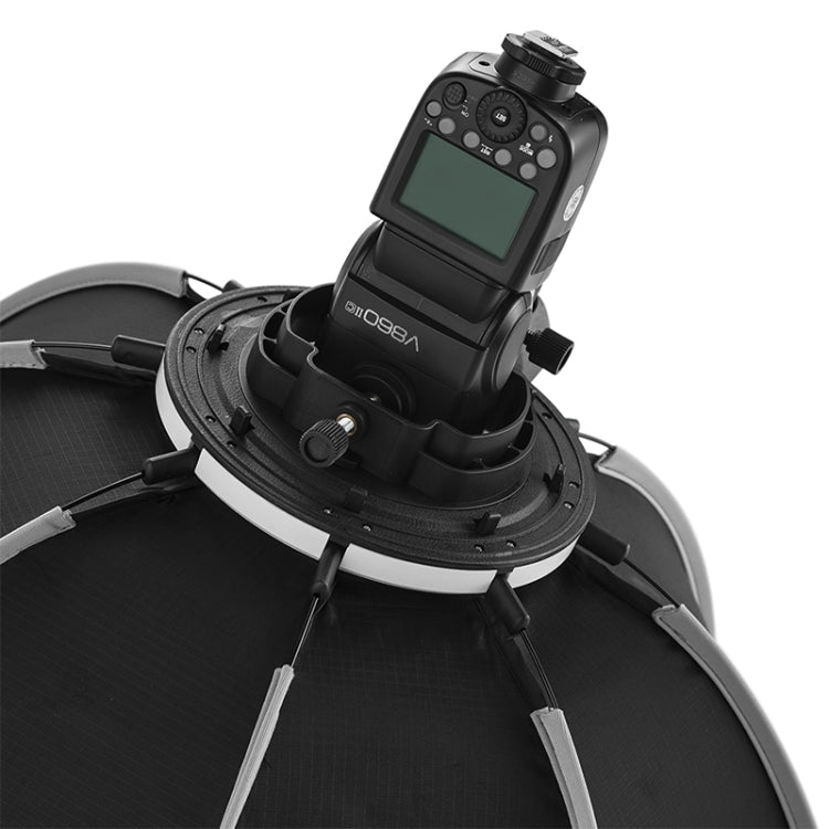 TRIOPO KS90 90 ซม.โดม Speedlite แฟลชแปดเหลี่ยม Parabolic Softbox Diffuser พร้อม Bracket Mount Handle สำหรับ Speedlite, KS90