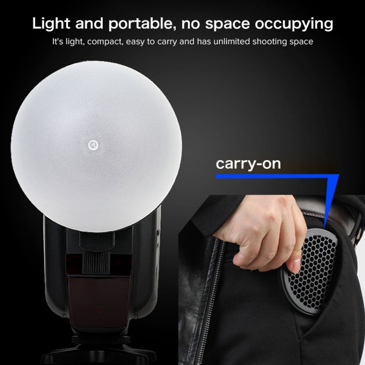 TRIOPO TR-08 แฟลช Speedlite แม่เหล็กรังผึ้งชุดซอฟต์บ็อกซ์พร้อมฟิลเตอร์สีแม่เหล็ก 4 ชิ้น, TR-08