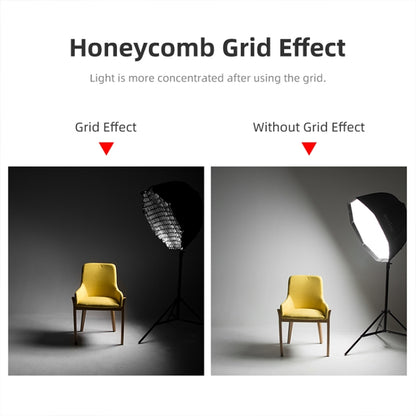 TRIOPO S65 เส้นผ่านศูนย์กลาง 65 ซม.ตารางรังผึ้งแปดเหลี่ยม Softbox Reflector Diffuser สำหรับสตูดิโอแฟลช Speedlite Softbox, Diameter 65cm