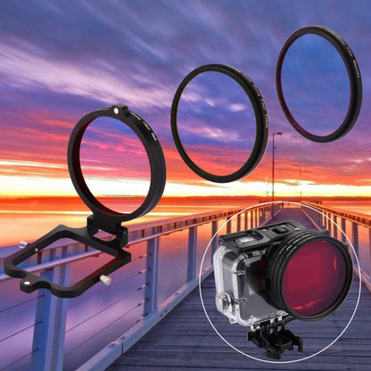 ตัวกรองเลนส์ดำน้ำสีเหลือง + แดง + ม่วง 58 มม. สำหรับ GoPro HERO7 Black / 6/5, 58mm 3-color Diving Lens