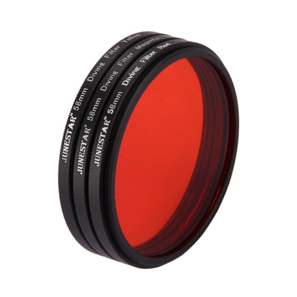 ตัวกรองเลนส์ดำน้ำสีเหลือง + แดง + ม่วง 58 มม. สำหรับ GoPro HERO7 Black / 6/5, 58mm 3-color Diving Lens