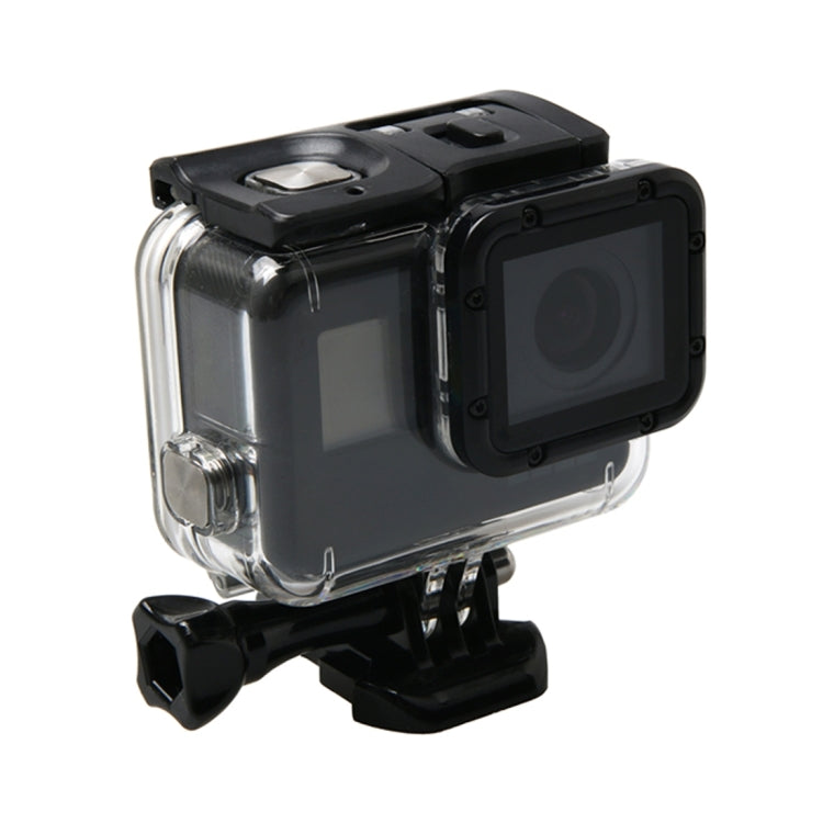 สำหรับ GoPro HERO6 / 5 กล่องป้องกันที่อยู่อาศัยกันน้ำ + ฝาหลังกลวงพร้อมหัวเข็มขัดและสกรูพื้นฐาน, Waterproof Housing